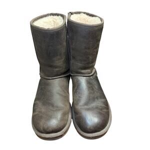 Ugg Brown Leather Boots Size 10.5